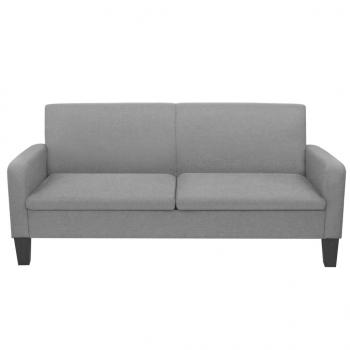 Sofa 3-Sitzer 180x65x76 cm Hellgrau