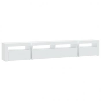 TV-Schrank mit LED-Leuchten Weiß 240x35x40 cm