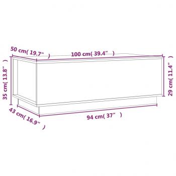 Couchtisch Honigbraun 100x50x35 cm Massivholz Kiefer