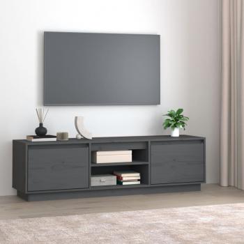 ARDEBO.de - TV-Schrank Grau 140x35x40 cm Massivholz Kiefer