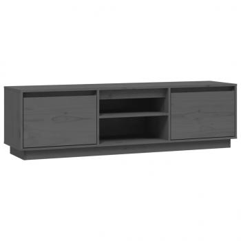 TV-Schrank Grau 140x35x40 cm Massivholz Kiefer