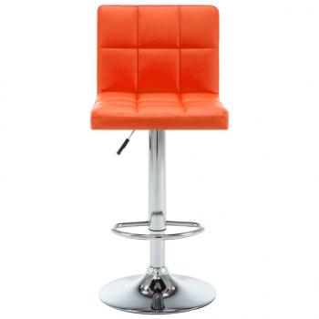 Barhocker 2 Stk. Orange Kunstleder 