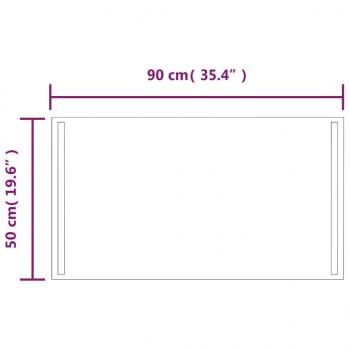 LED-Badspiegel 90x50 cm