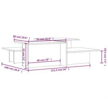 Couchtische 2 Stk. Weiß Holzwerkstoff