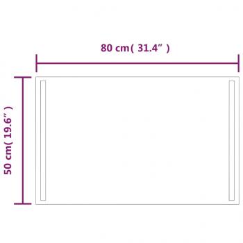 LED-Badspiegel 80x50 cm