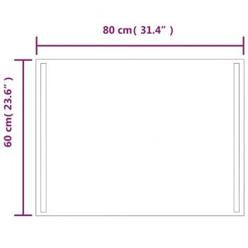 LED-Badspiegel 60x80 cm