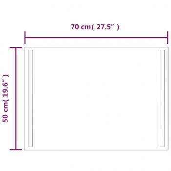 LED-Badspiegel 70x50 cm