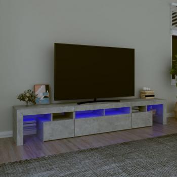 ARDEBO.de - TV-Schrank mit LED-Leuchten Betongrau 230x36,5x40 cm