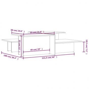 Couchtische 2 Stk. Betongrau Holzwerkstoff