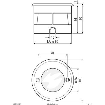 EVN Bodeneinbauleuchte, LED, RGB+W, 3000K, 2W, IP67, rund, edelstahl (672029902)