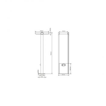 DEKO-LIGHT Solaraufbauleuchte, Solar Premium Motion I, 1000 mm, 1,6 W, 3200 K, Spannungskonstant, 3.7 V/DC, grau (733046)