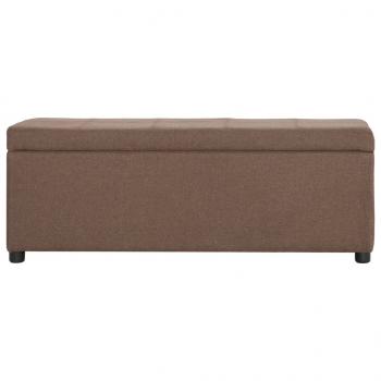 Bank mit Staufach 116 cm Braun Polyester 