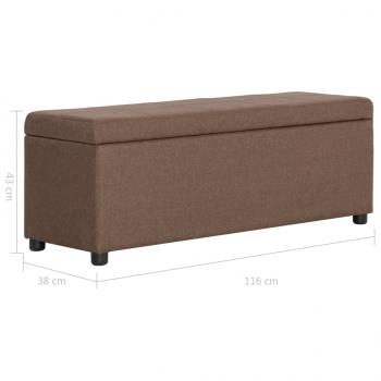 Bank mit Staufach 116 cm Braun Polyester 