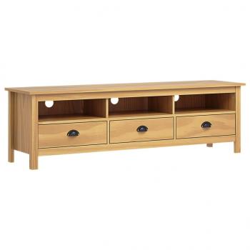 ARDEBO.de - TV-Schrank Hill Honigbraun 158x40x47 cm Massivholz Kiefer