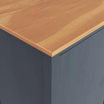 Kleiderschrank mit 3 Türen Hill Grau 127x50x170 cm Kiefernholz