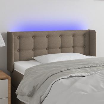 ARDEBO.de - LED Kopfteil Taupe 83x16x78/88 cm Stoff