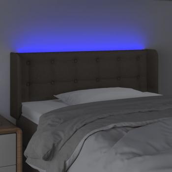 LED Kopfteil Taupe 83x16x78/88 cm Stoff