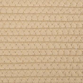 Aufbewahrungskorb Beige und Weiß Ø40x25 cm Baumwolle