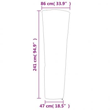 Heizstrahler-Abdeckungen 2 Stk. Pyramidenform 86x47x241 cm 420D