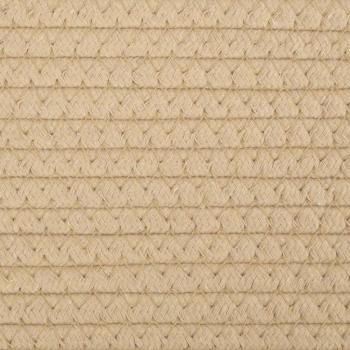 Wäschekorb Beige und Weiß Ø60x36 cm Baumwolle