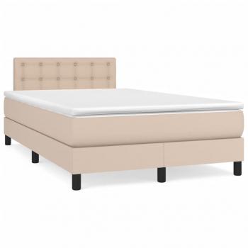 Boxspringbett Matratze Cappuccino-Braun 120x200cm Kunstleder