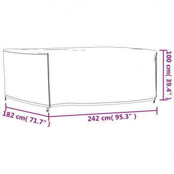 Gartenmöbel-Abdeckungen 2 Stk. 242x182x100cm 420D Oxford-Gewebe