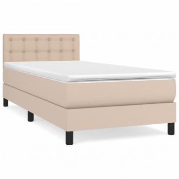 Boxspringbett Matratze Cappuccino-Braun 100x200cm Kunstleder