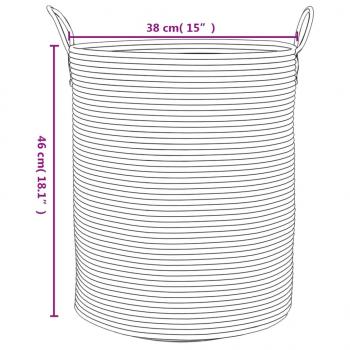 Aufbewahrungskorb Braun und Weiß Ø38x46 cm Baumwolle