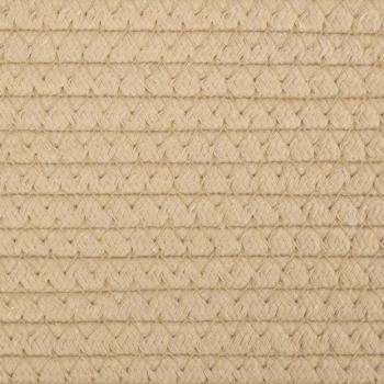 Wäschekorb Beige und Weiß Ø55x36 cm Baumwolle