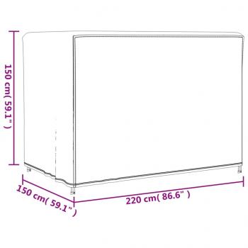 Abdeckungen Hollywoodschaukel 2 Stk. 220x150x150 cm 420D Oxford