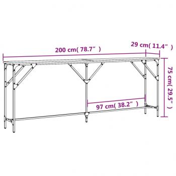 Konsolentisch Sonoma-Eiche 200x29x75 cm Holzwerkstoff