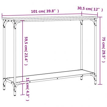 Konsolentisch Sonoma-Eiche 101x30,5x75 cm Holzwerkstoff