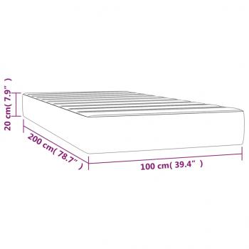 Taschenfederkernmatratze Blau 100x200x20 cm Stoff