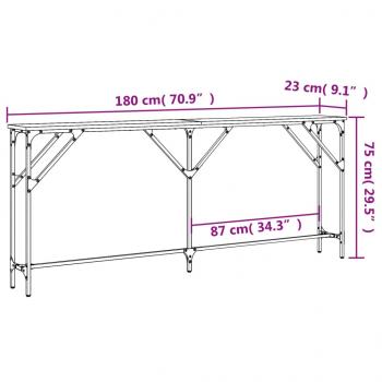 Konsolentisch Grau Sonoma 180x23x75 cm Holzwerkstoff