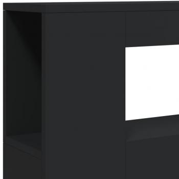 LED-Kopfteil Schwarz 100x18,5x103,5 cm Holzwerkstoff