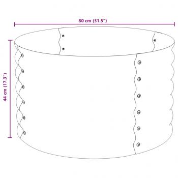 Garten-Hochbeet 80x80x44 cm Verzinkter Stahl Grau