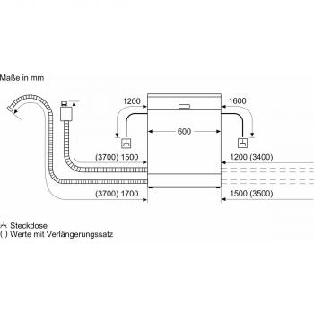 Neff S157YAX03E N 70 XXL Vollintegrierter Geschirrspüler, 60 cm breit, 13 Maßgedecke, TimeLight, Zeolith, AquaStop