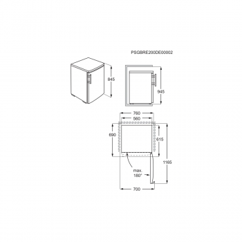 AEG Arctis ATB48E1AW Tisch-Gefrierschrank, 56cm breit, 81l, OptiSpace, Frostmatic