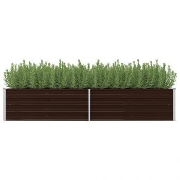 ARDEBO.de - Garten-Hochbeet Braun 240 x 80 x 45 cm Verzinkter Stahl