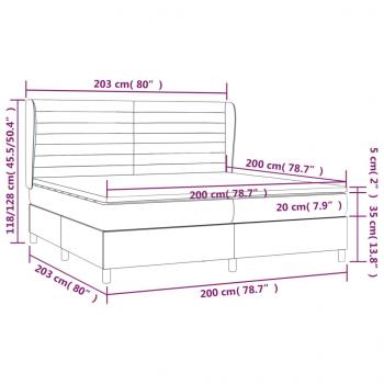 Boxspringbett mit Matratze Rosa 200x200 cm Samt