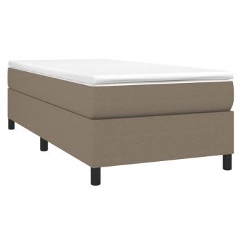 Boxspringbett mit Matratze Taupe 100x200 cm Stoff