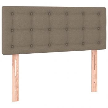 Boxspringbett mit Matratze & LED Taupe 100x200 cm Stoff