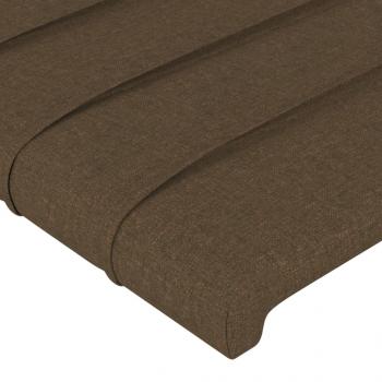 Kopfteil mit Ohren Dunkelbraun 163x23x78/88 cm Stoff