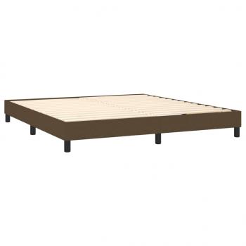 Boxspringbett mit Matratze Dunkelbraun 160x200 cm Stoff