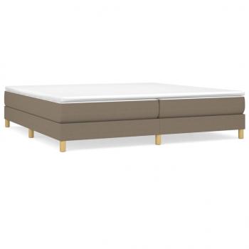 Boxspringbett mit Matratze Taupe 200x200 cm Stoff