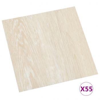 PVC-Fliesen Selbstklebend 55 Stk. 5,11 m² Beige