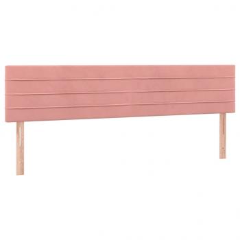 Boxspringbett mit Matratze Rosa 160x200 cm Samt