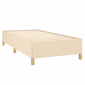 Boxspringbett mit Matratze Creme 90x200 cm Stoff