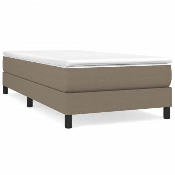 Boxspringbett mit Matratze Taupe 100x200 cm Stoff