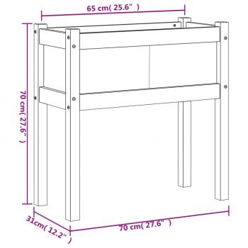 Pflanzkübel mit Beinen 70x31x70 cm Kiefernholz Imprägniert